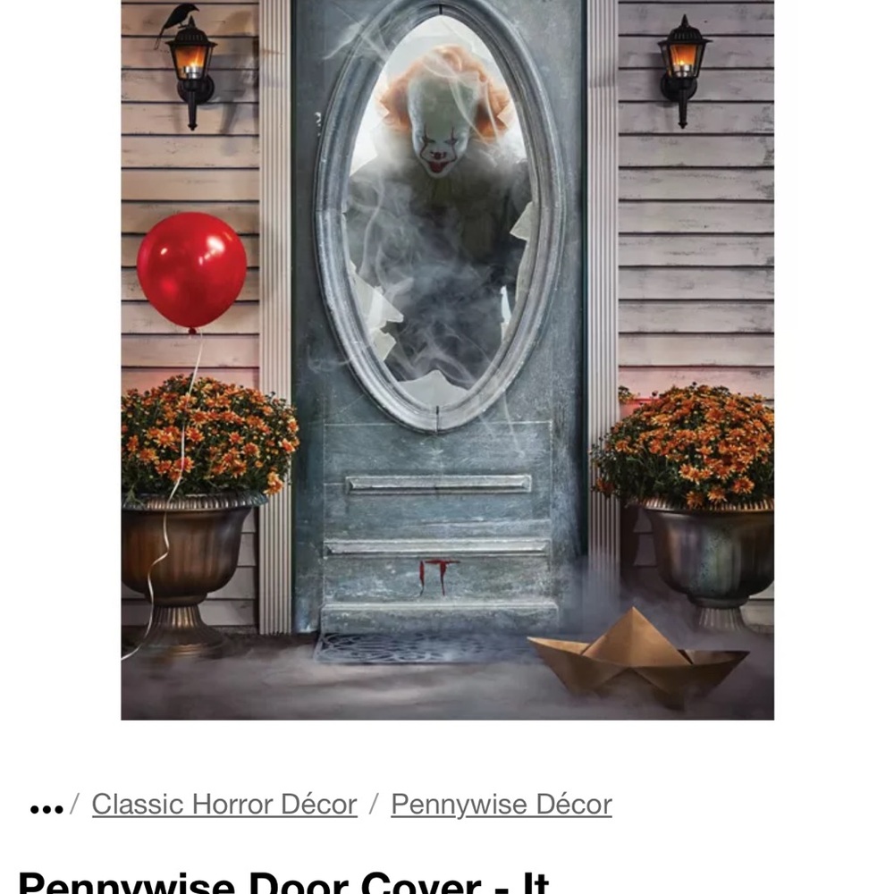 IT PENNYWISE THE CLOWN DOOR COVER